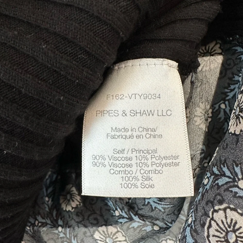 Veronica Beard Moon Mixed Media Sweater Black (Size L)